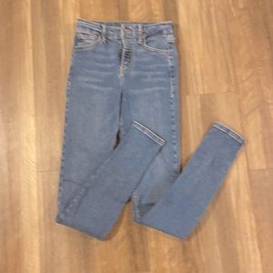 Topshop high rise shinny jeans